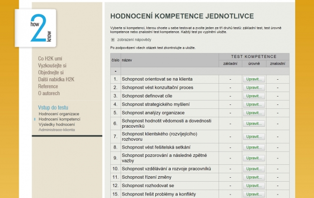 H2K - Hodnocení Konzultant