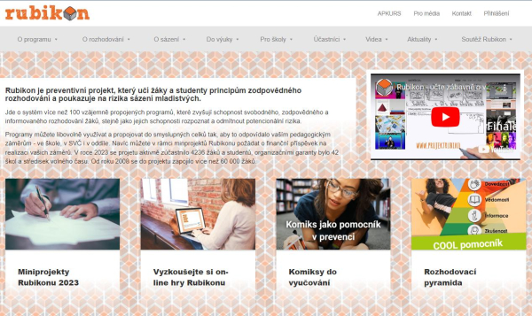 Web projektu Rubikon